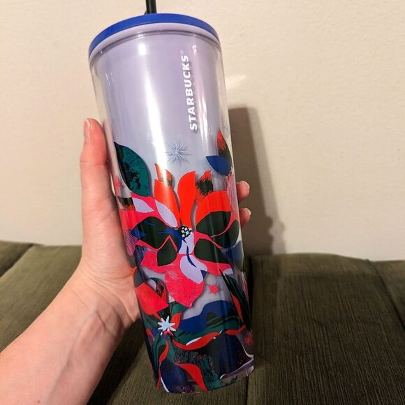 Starbucks Holiday 2023 Poinsettia Bouquet Color Change Venti Cold Tumbler - Picture 3 of 8